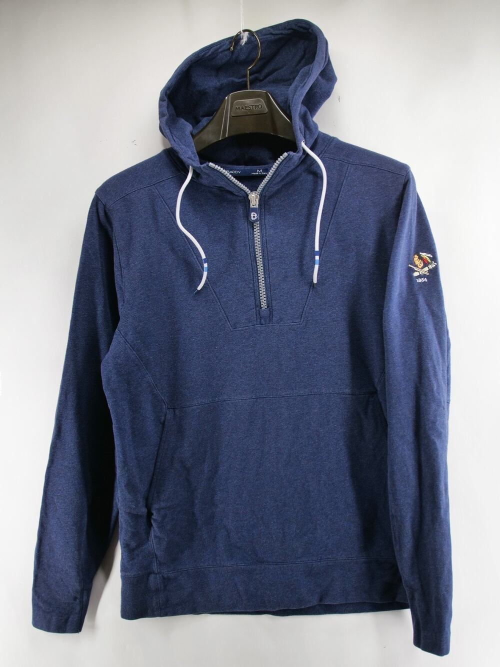 B Draddy Mens Med The Proctor Quarter Zip Hoodie Philadelphia Cricket Club Navy
